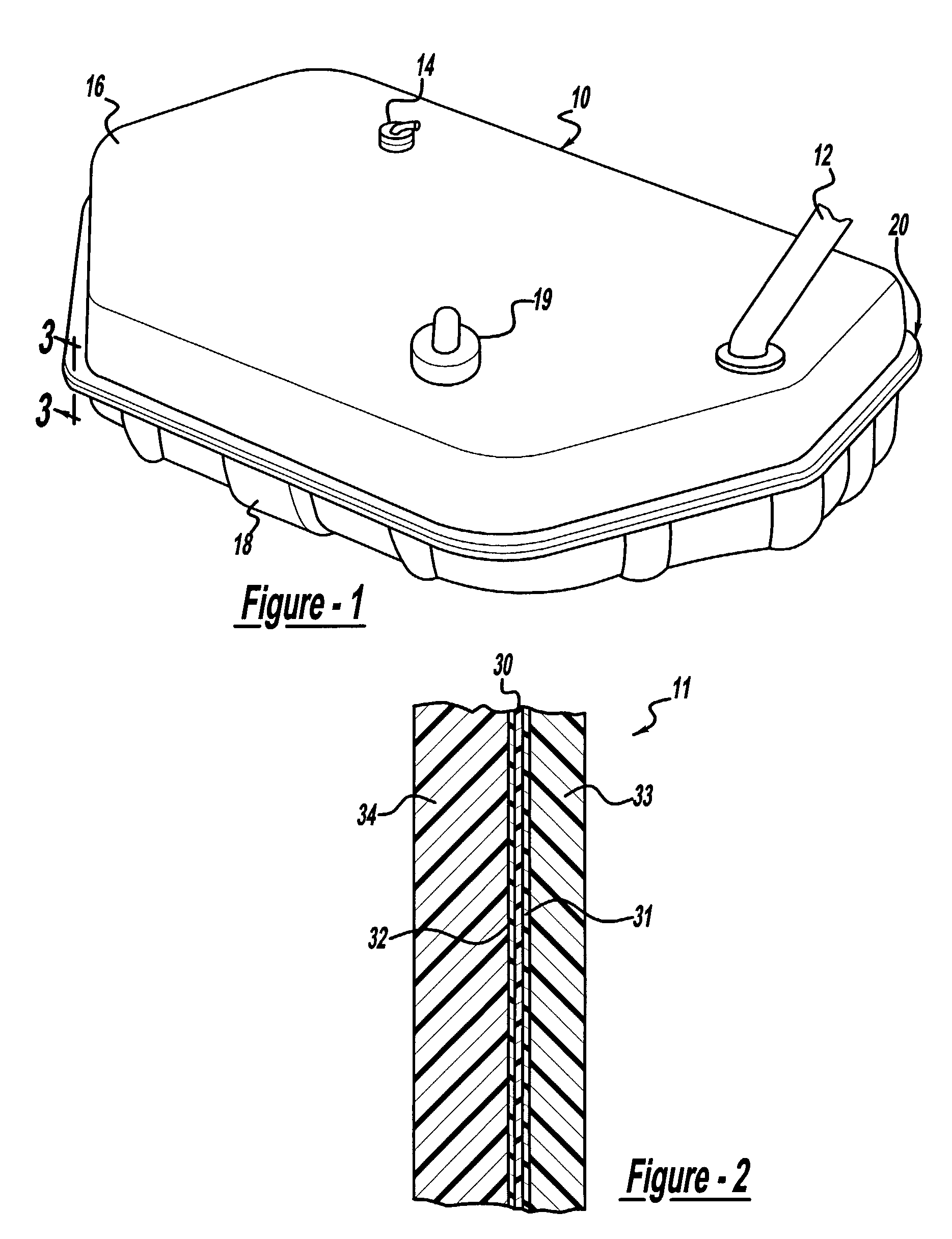 Low permeation polymer fuel tank