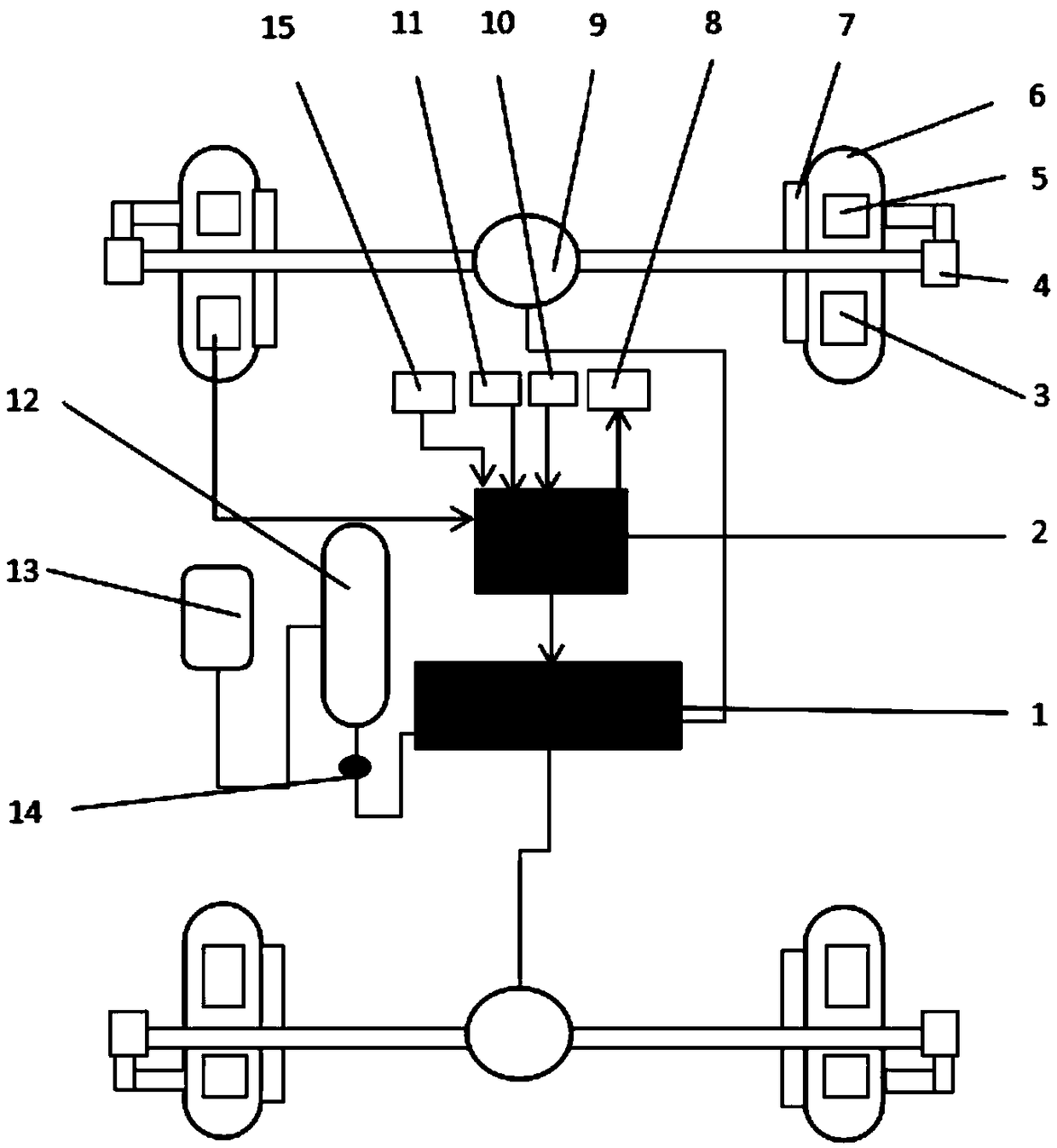 Off-road vehicle tire central inflating and deflating system based on slip ratio control and control method thereof