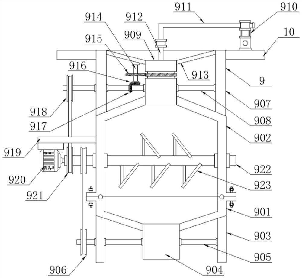 Efficient and water-saving feed putting device for large ornamental fish culture box