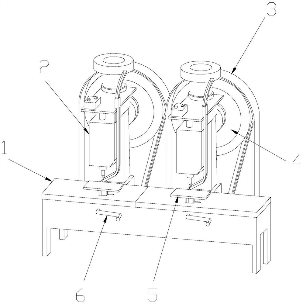 Double-station automatic feeding riveting machine and operation method