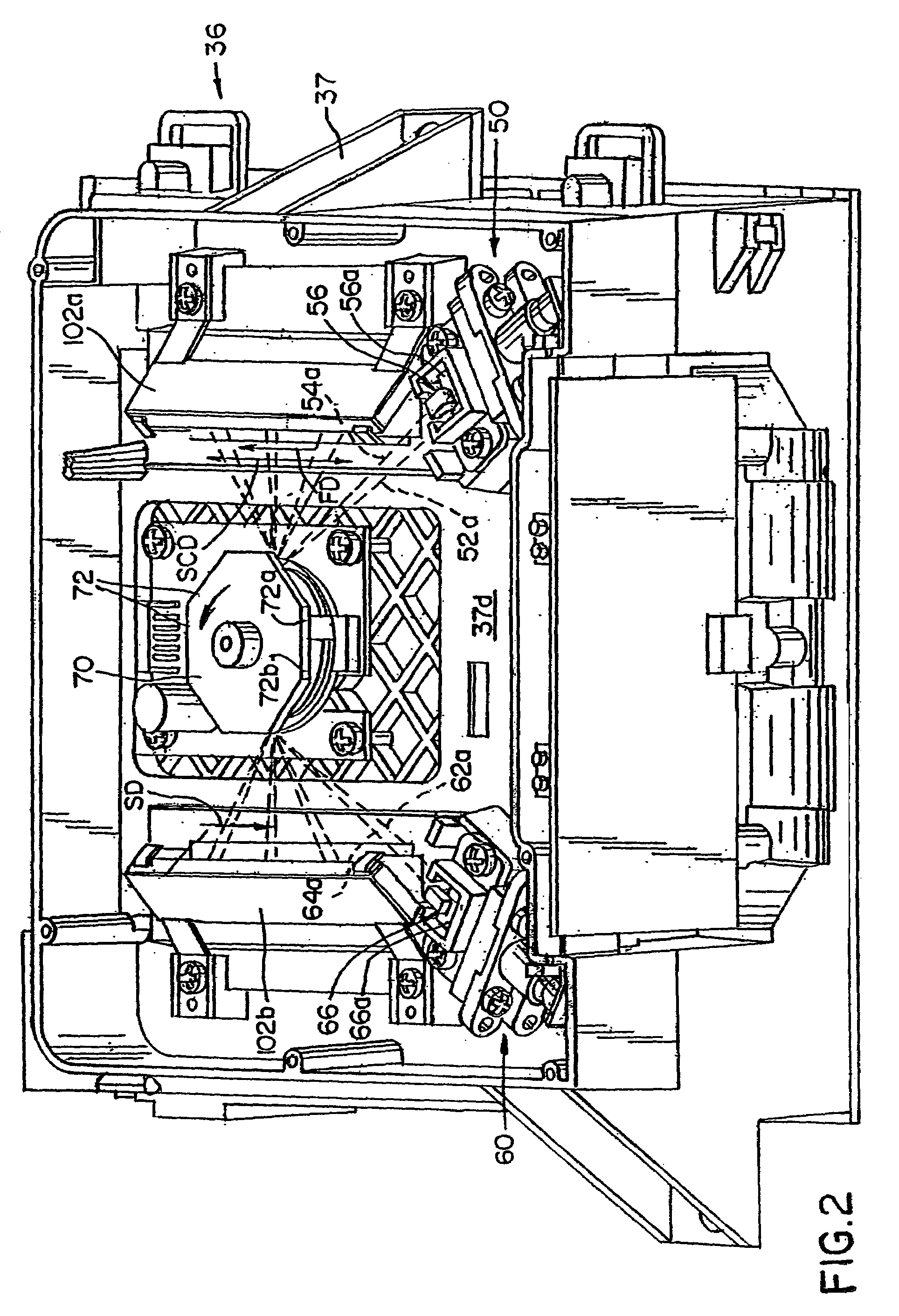 Laser scanning unit including a shield