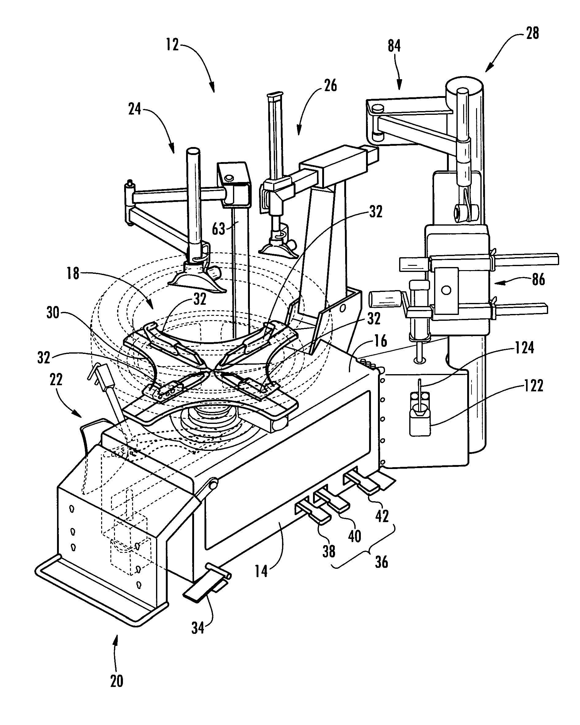 Tire changing machine