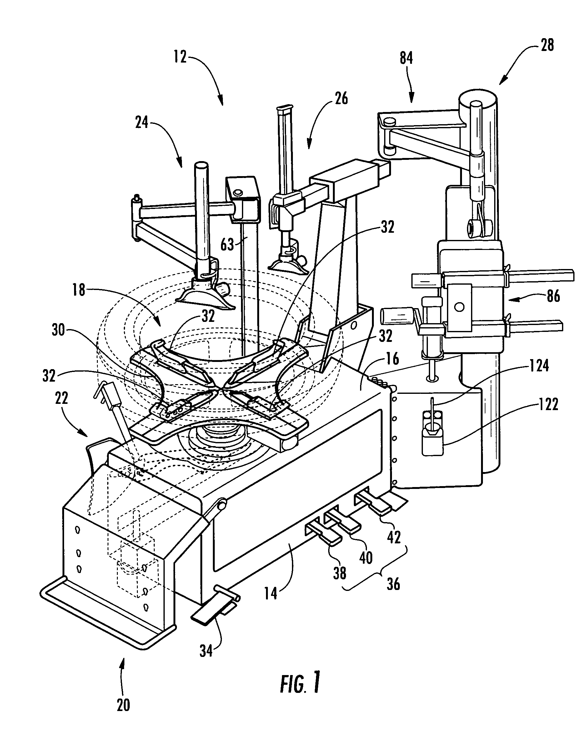 Tire changing machine