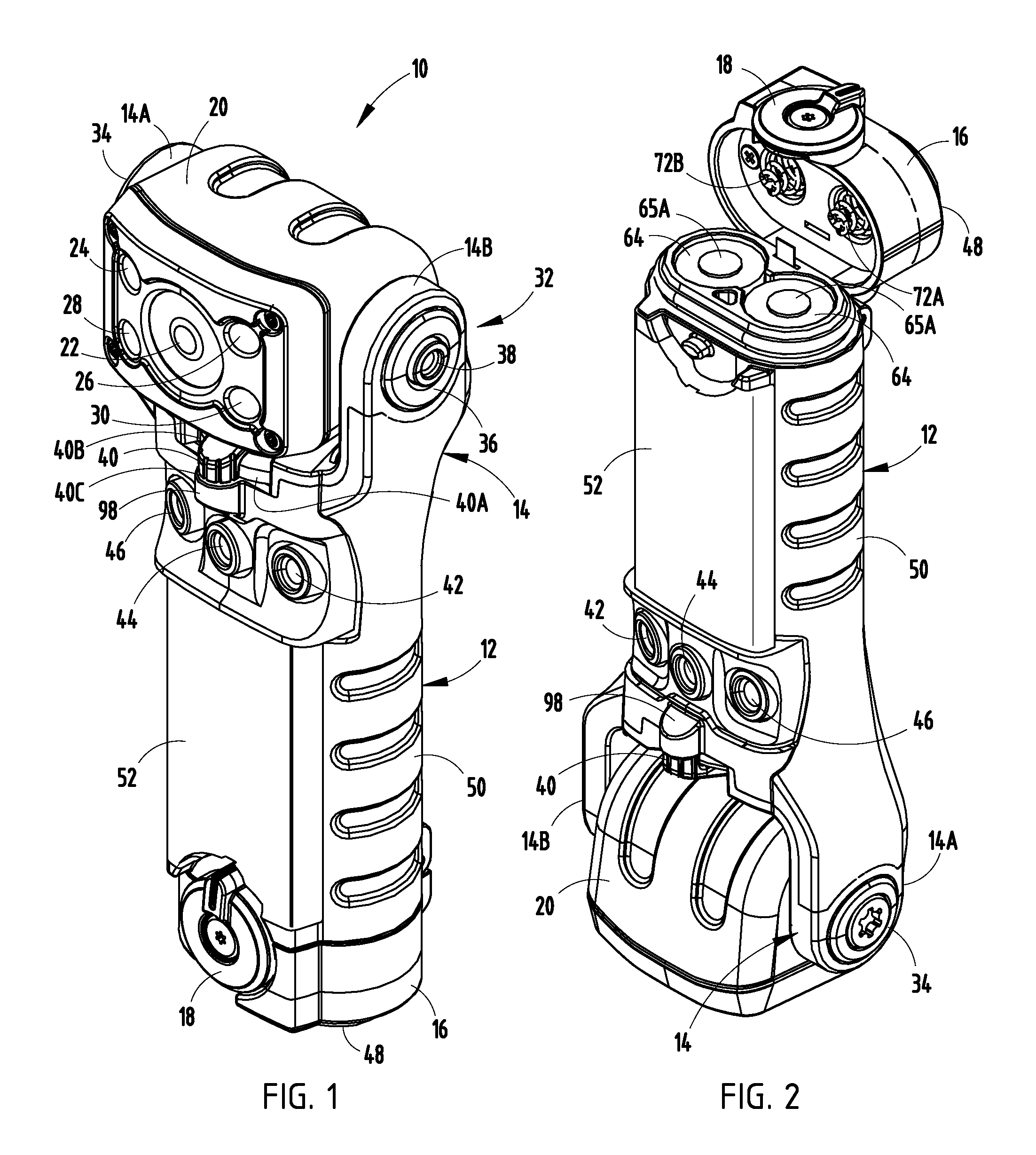 Lighting Device Configured to Operate with Different Batteries