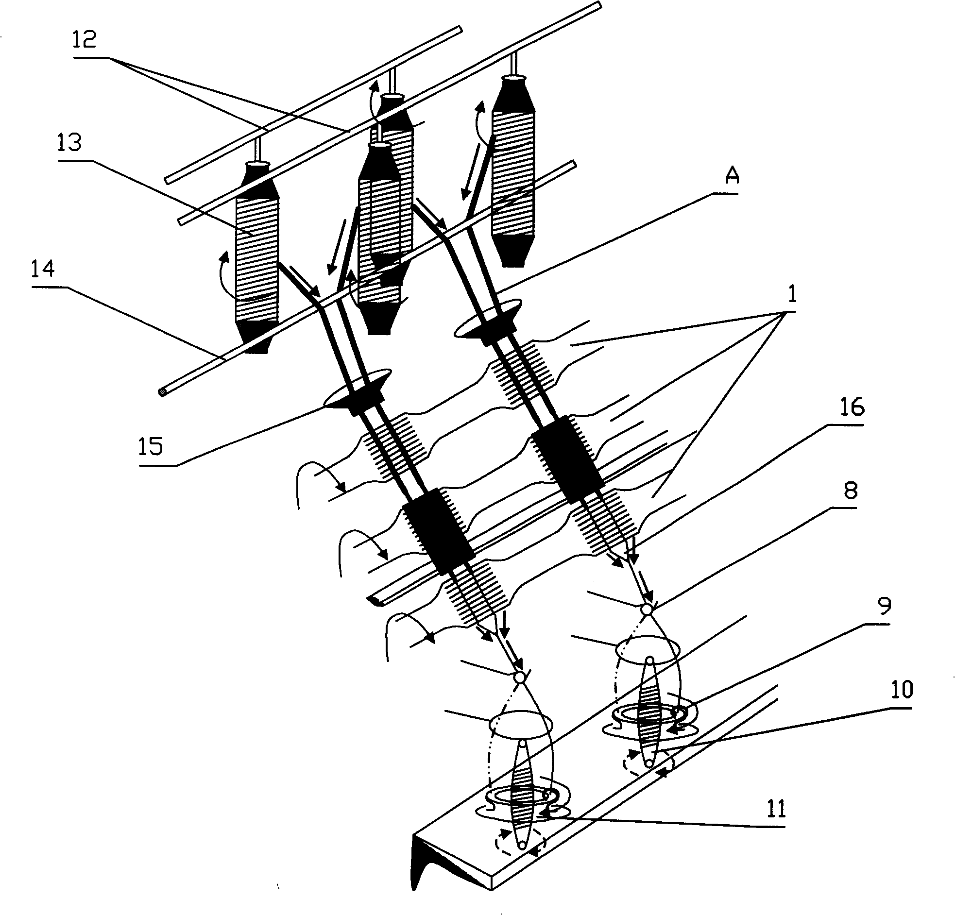 Process for manufacturing sirospun yarn jean facing material