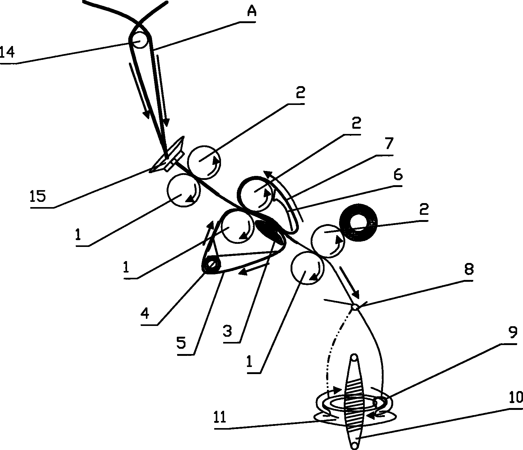 Process for manufacturing sirospun yarn jean facing material