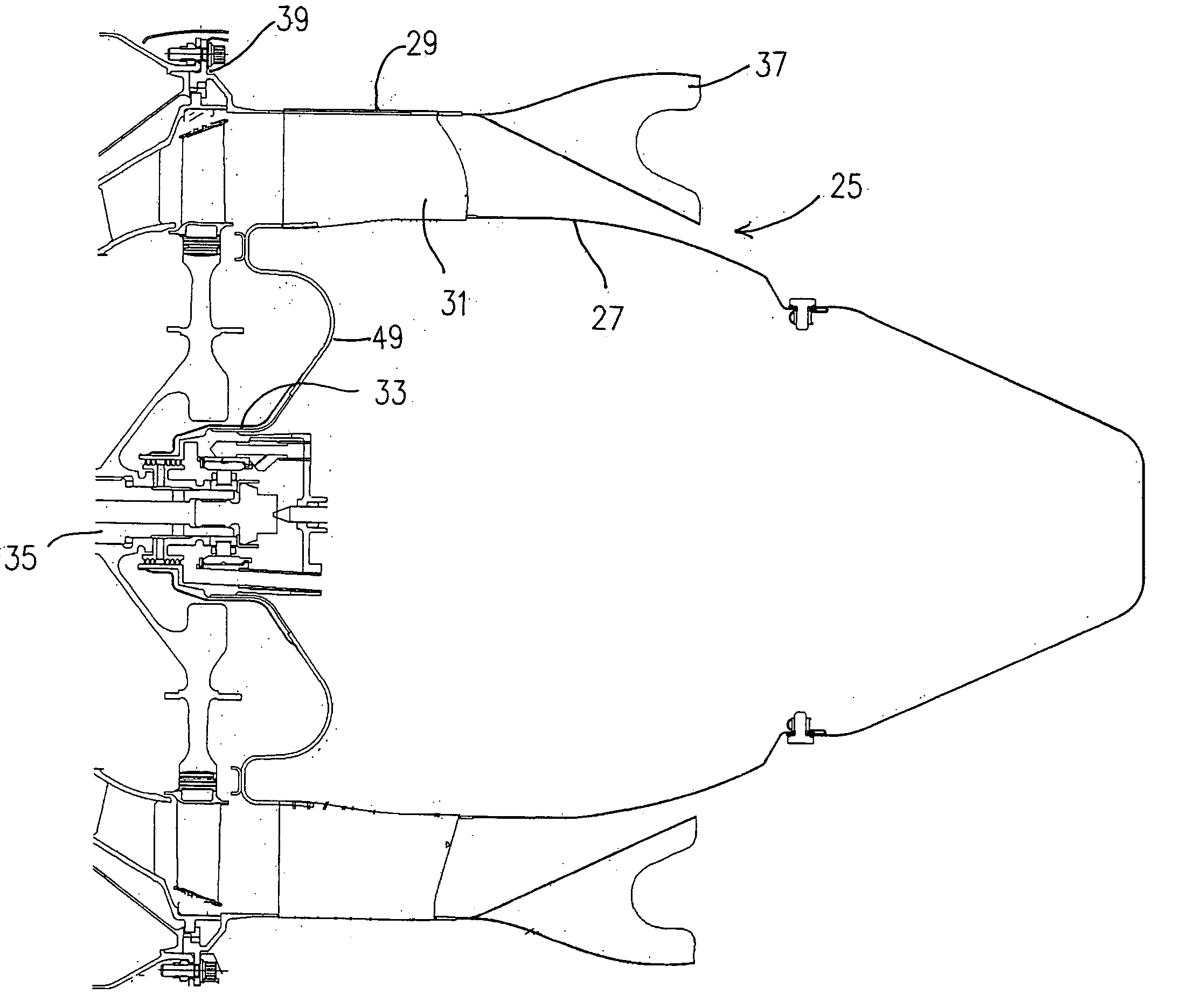 Turbine exhaust case and method of making