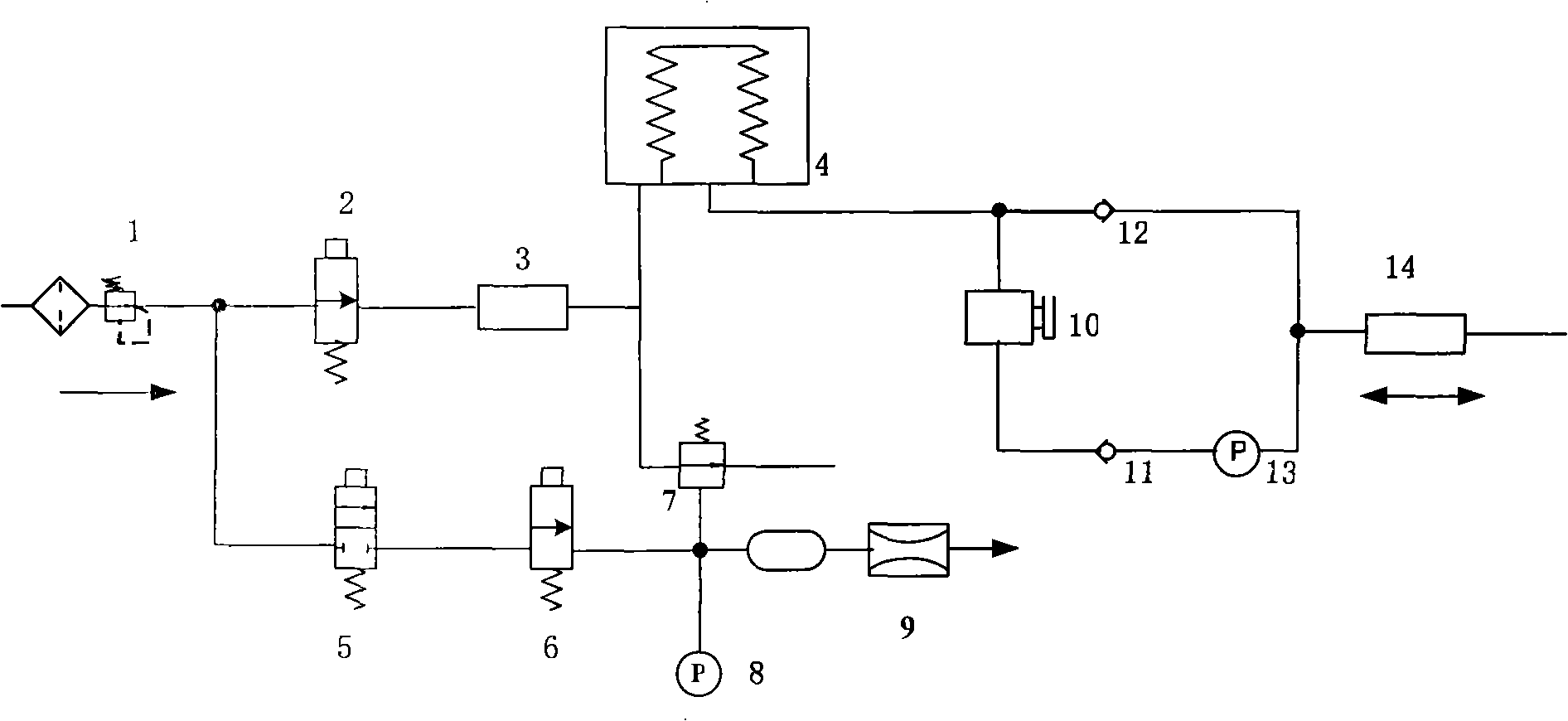 Aerating system of anesthesia apparatus and respirator and pressure monitoring method