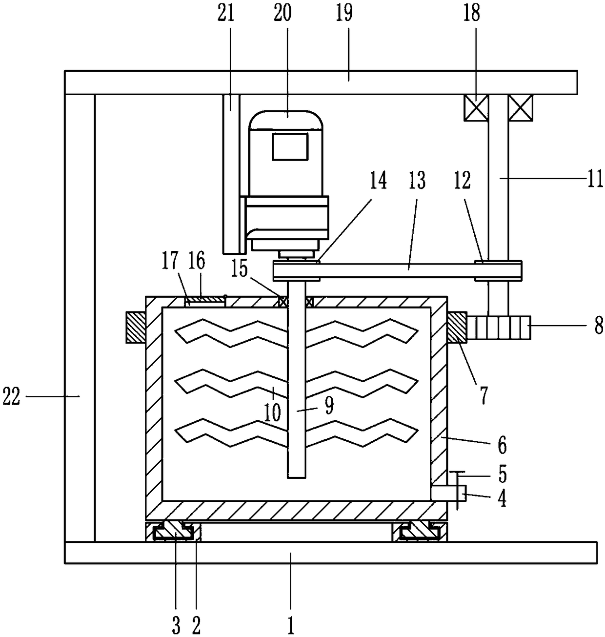 Dispersing and stirring apparatus for producing oil paint