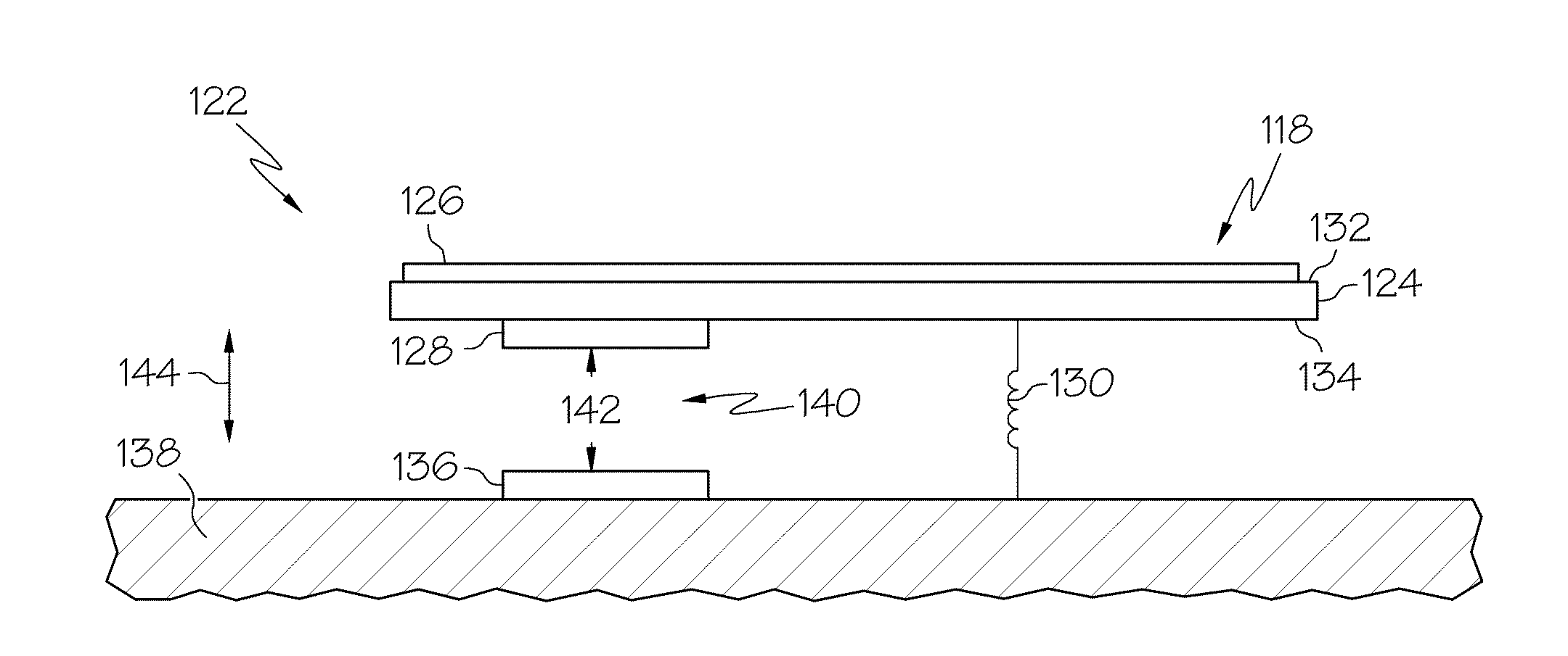 Input device with capacitive force sensor and method for constructing the same