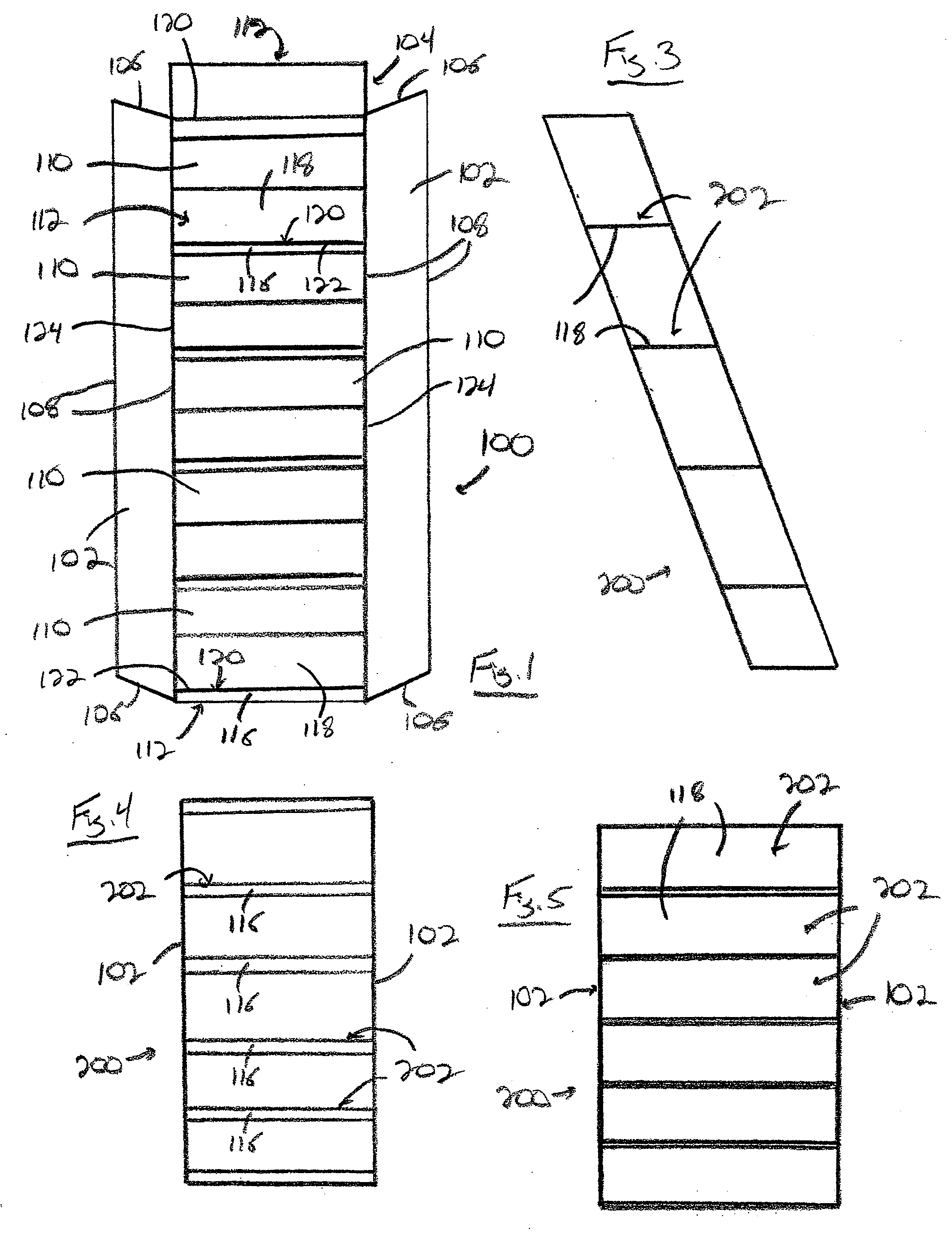 Ladder assembly formed from integral material blank