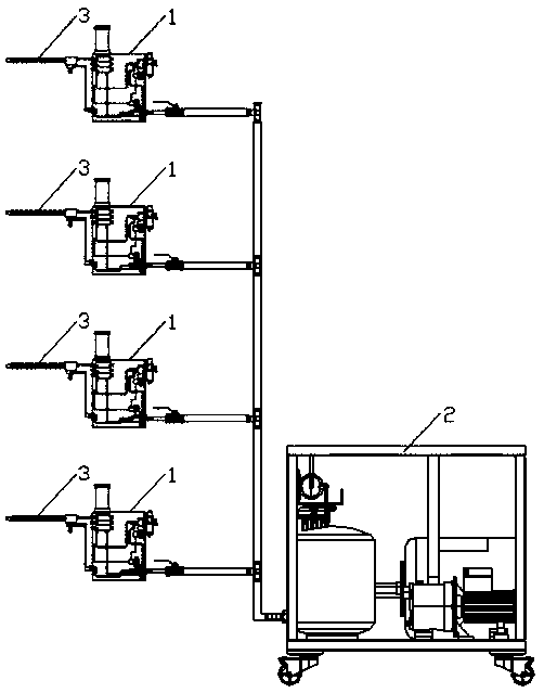 Oil-water-air three-phase minimum quantity lubrication cooling system