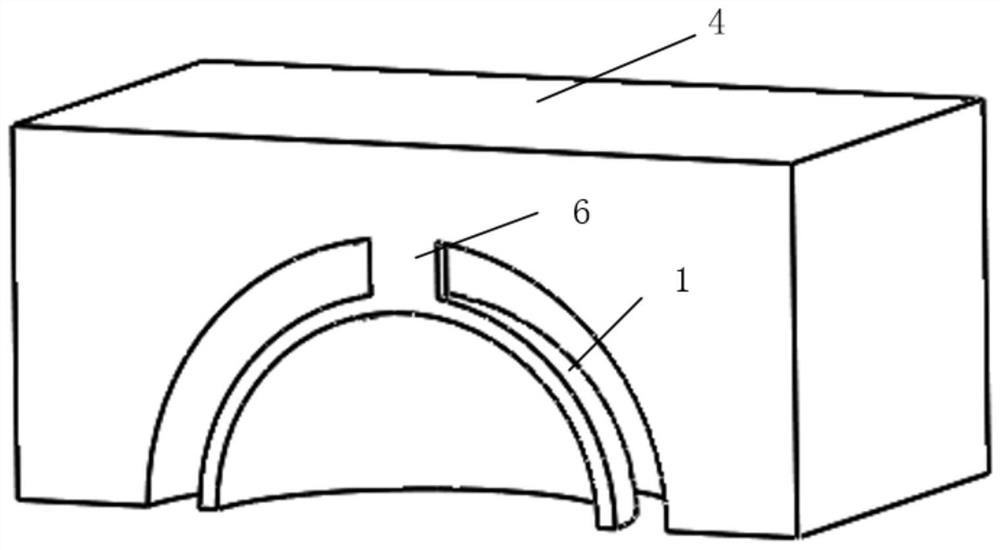 Two-electrode distributed micro-gyroscope separated inside and outside and its preparation method