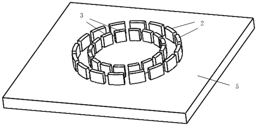 Two-electrode distributed micro-gyroscope separated inside and outside and its preparation method