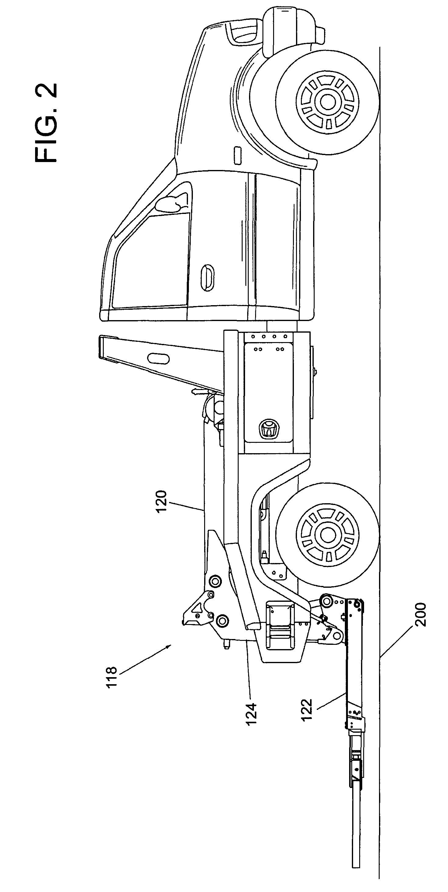 Tow truck with underlift control