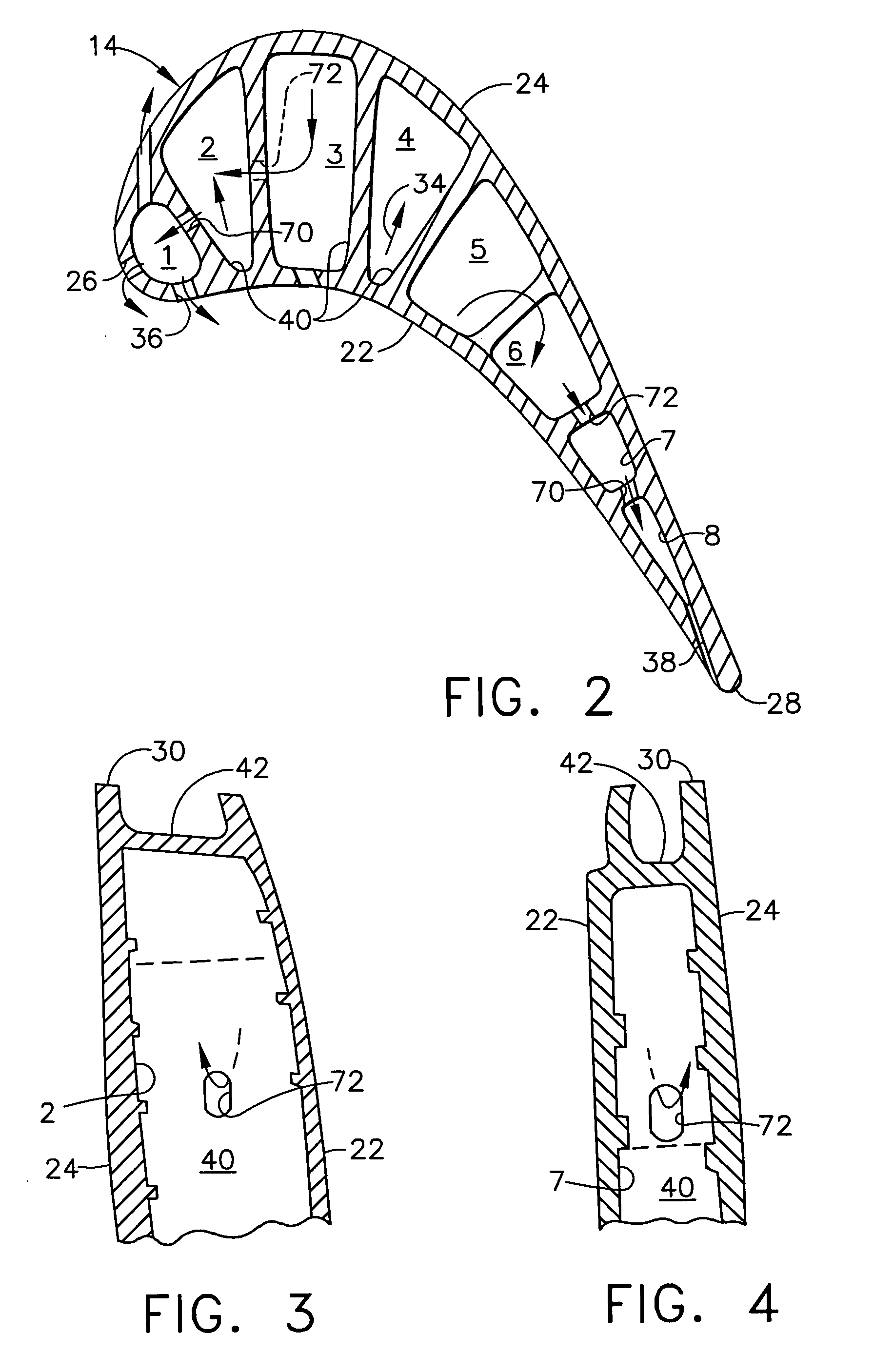 Bifeed serpentine cooled blade