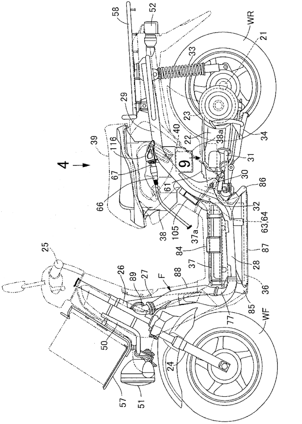 Electrically driven two-wheeled vehicle