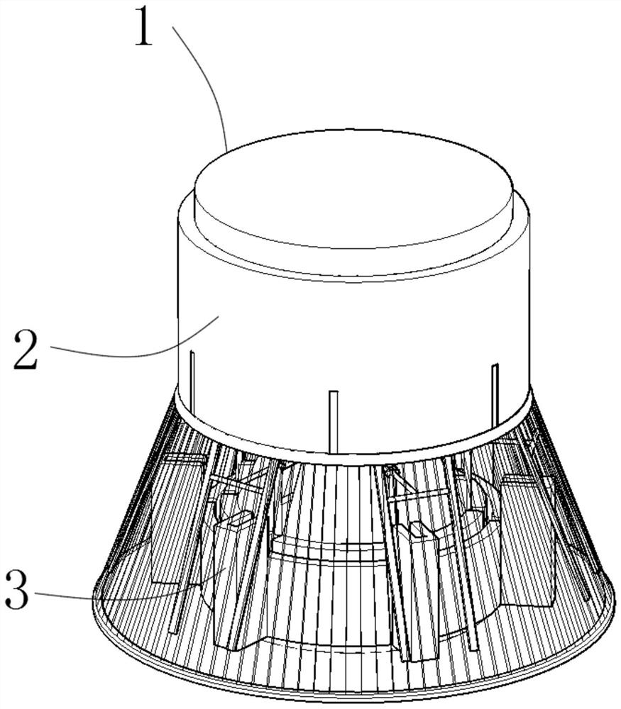 Sewage treatment aeration tank drainage structure with self-cleaning function