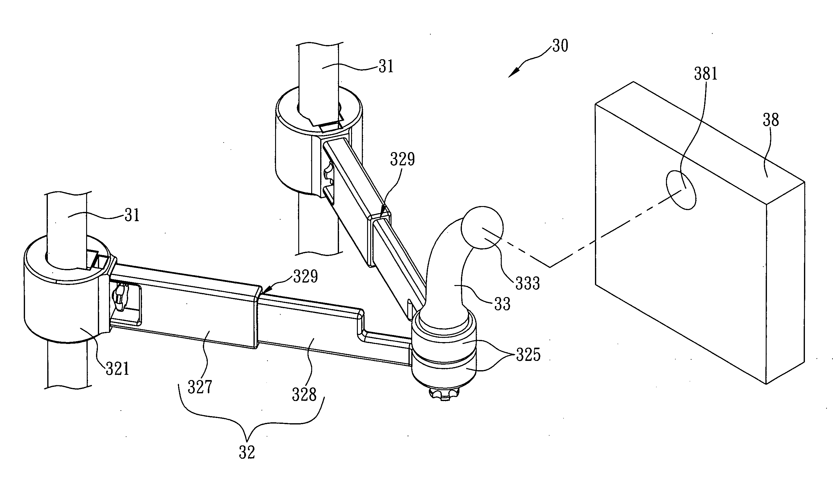 Cantilever bracket mounted on a seat