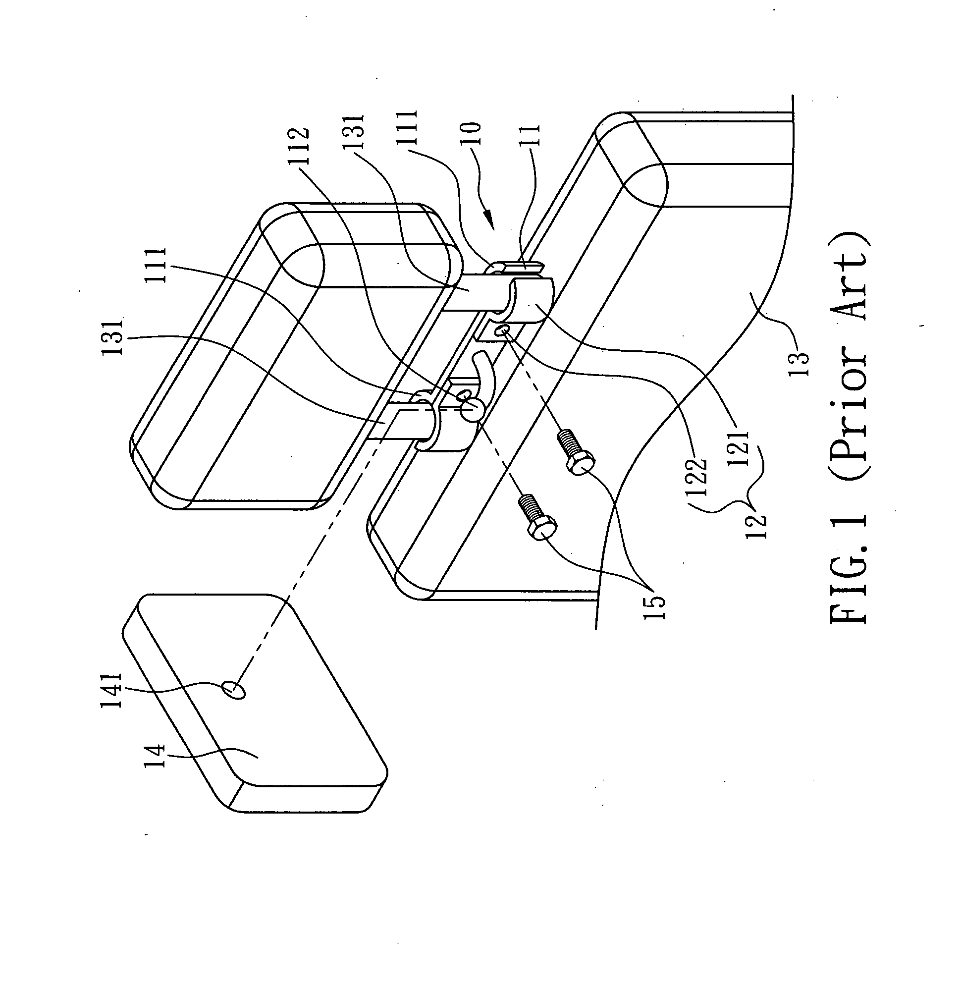 Cantilever bracket mounted on a seat