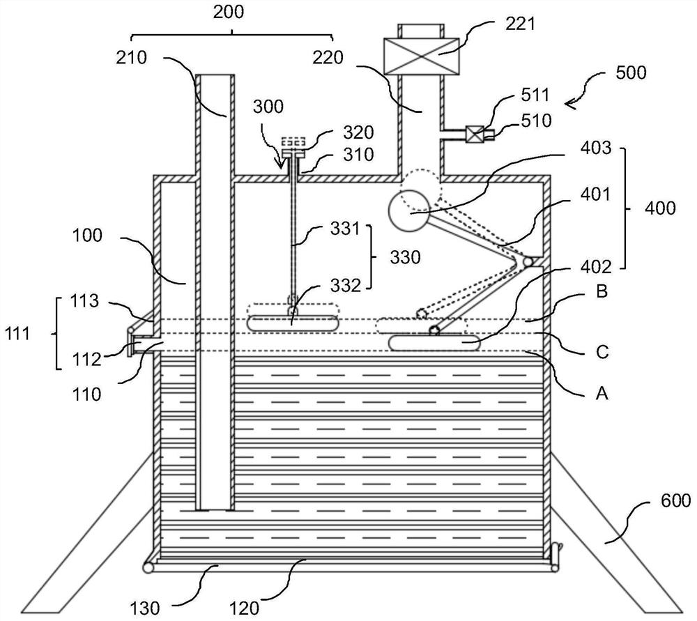 Water discharging device for gas extraction pipeline