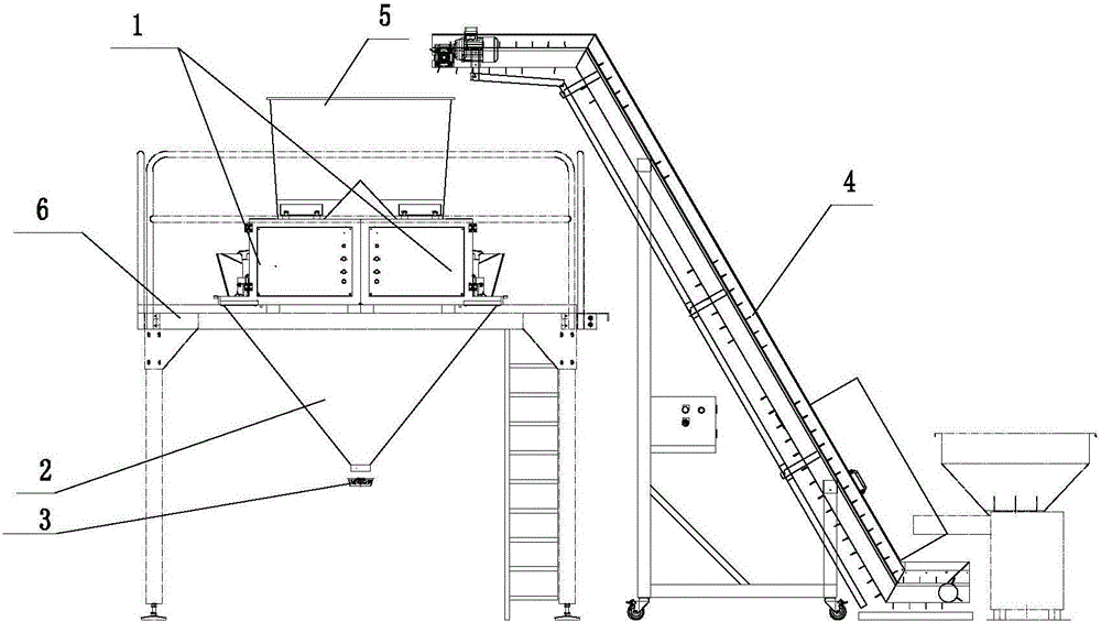 Multi-column linear electronic multi-head weigher