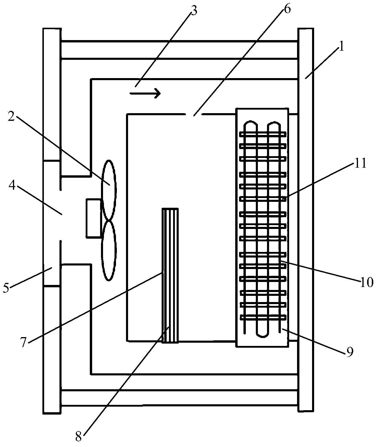 Efficient cooling device for computer case