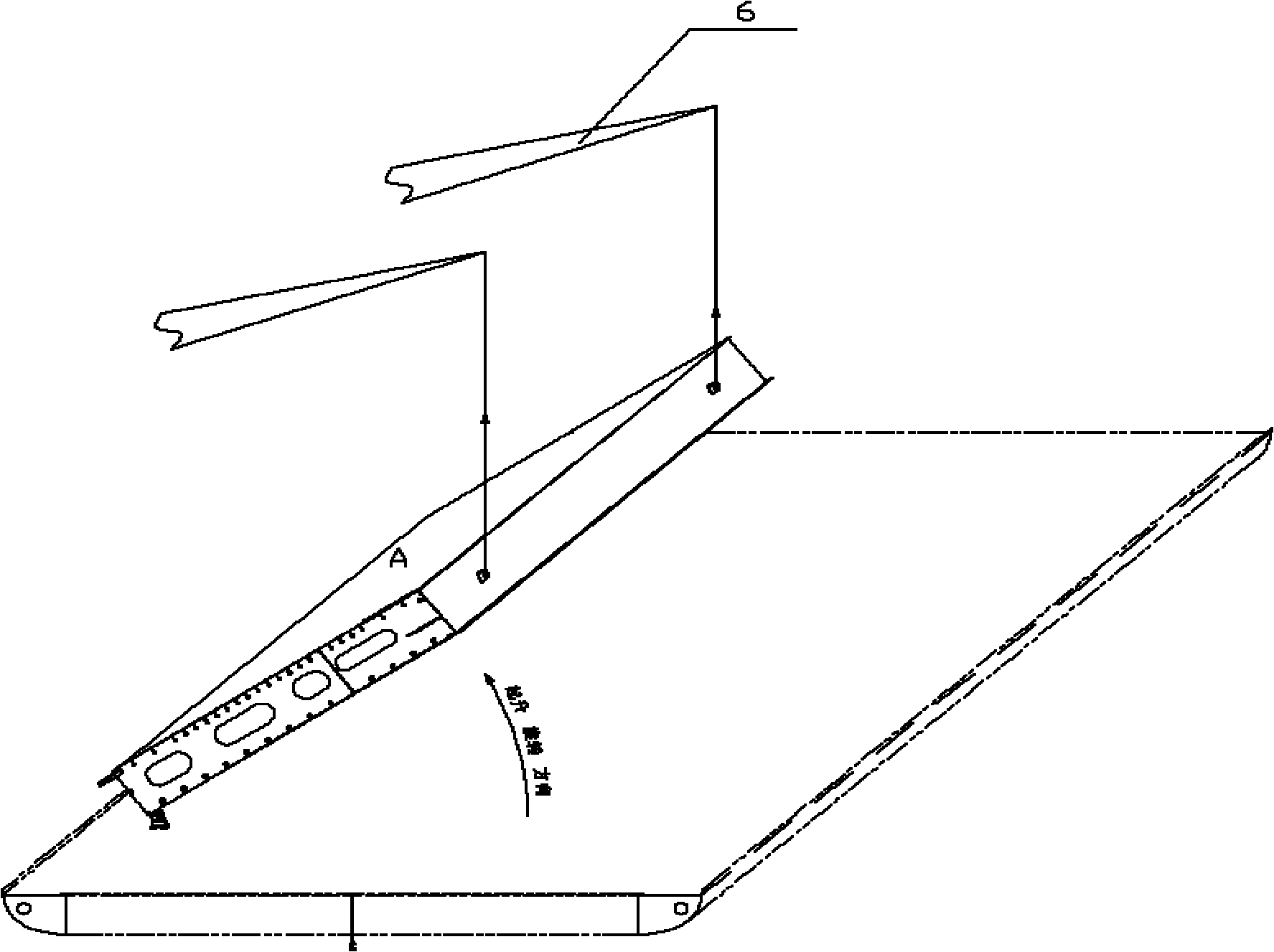 Method for lifting and carrying overweight hull section by utilizing combination tool of hinge and heeling-preventing support