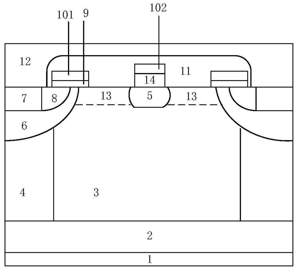 A super-junction vdmos device with improved dynamic characteristics