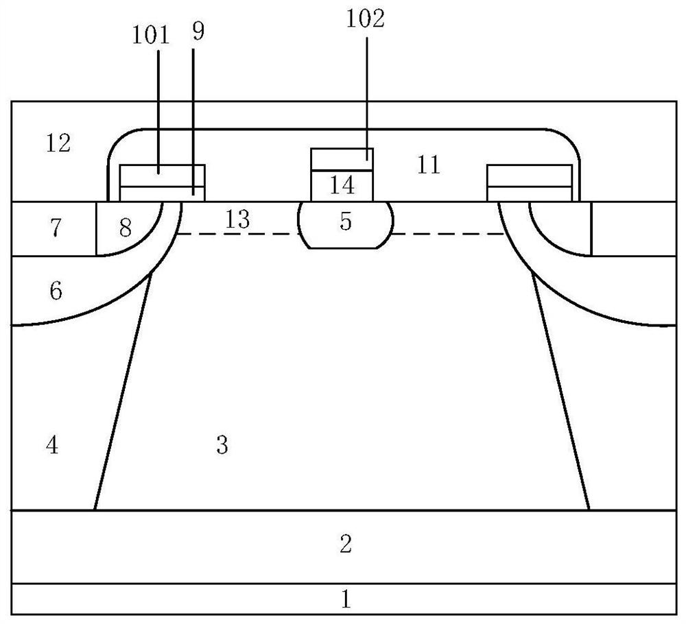 A super-junction vdmos device with improved dynamic characteristics