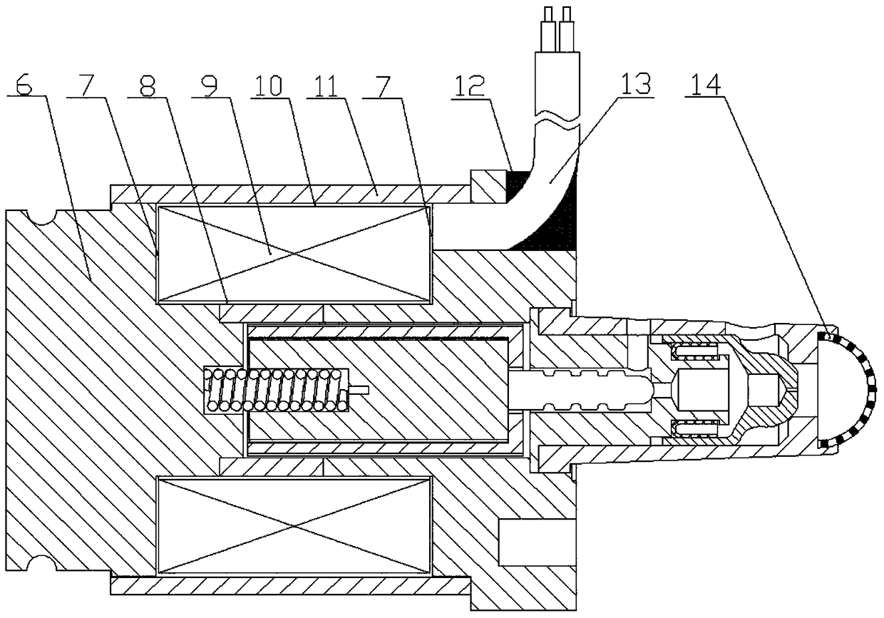 Two-position two-way normally closed type miniature high-flow fuel electromagnetic valve