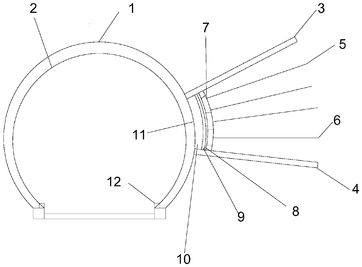 Device and method for rapid treatment of local defects in high ground stress tunnels