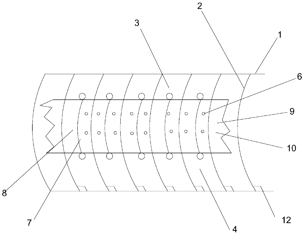 Device and method for rapid treatment of local defects in high ground stress tunnels