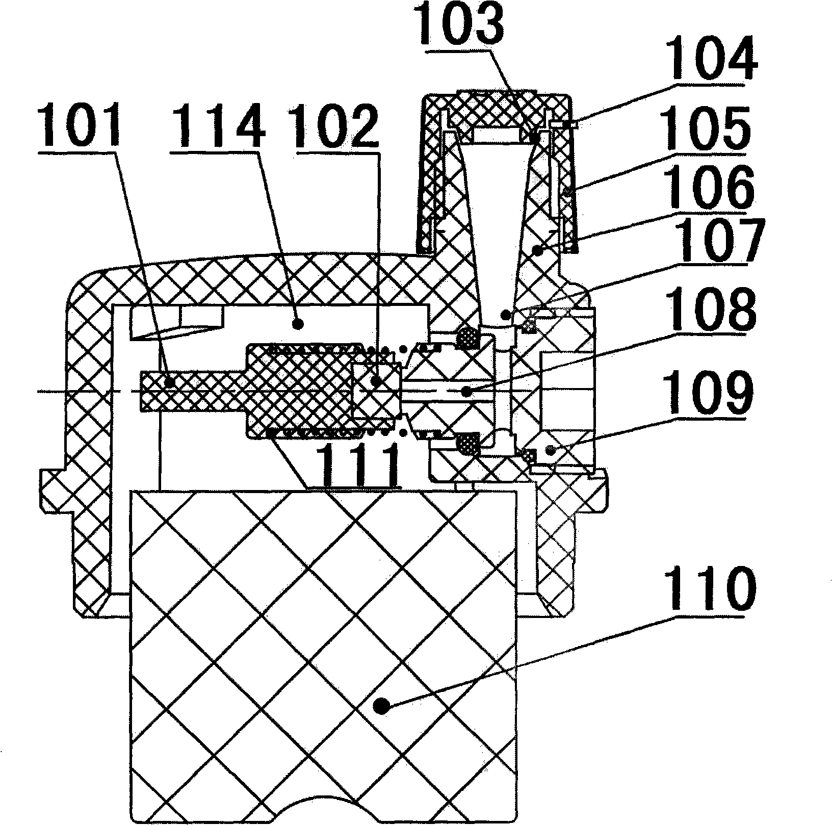 Wall-mounted furnace canner motor pump with automatic exhaust device