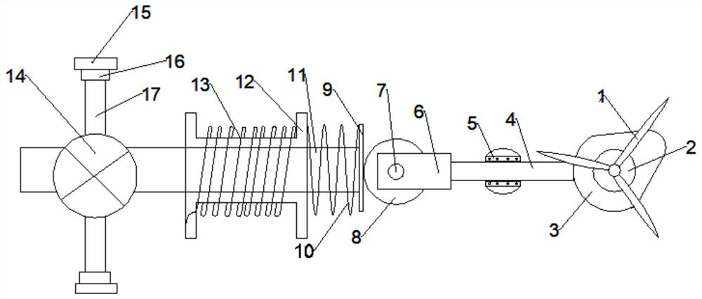 Speed limiting device suitable for electromagnetic induction wind power generation