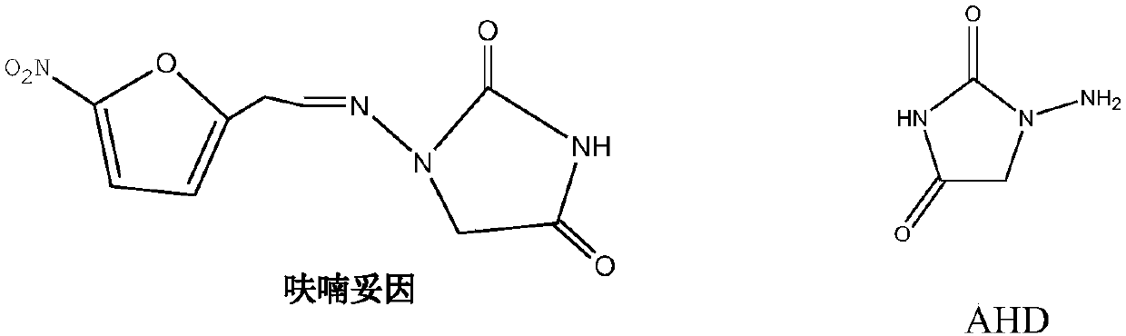 Method for detecting nitrofuran drug in eel