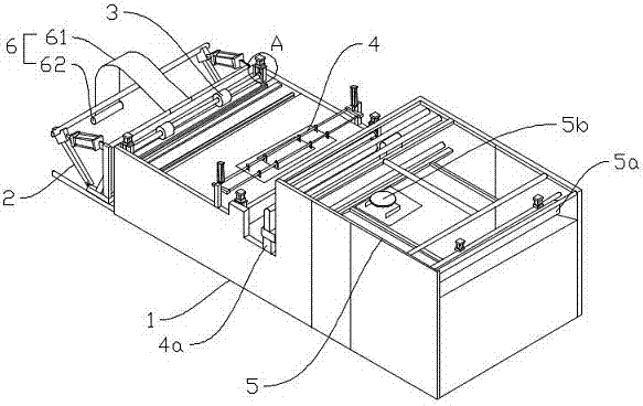 Automatic production device for bed cloth