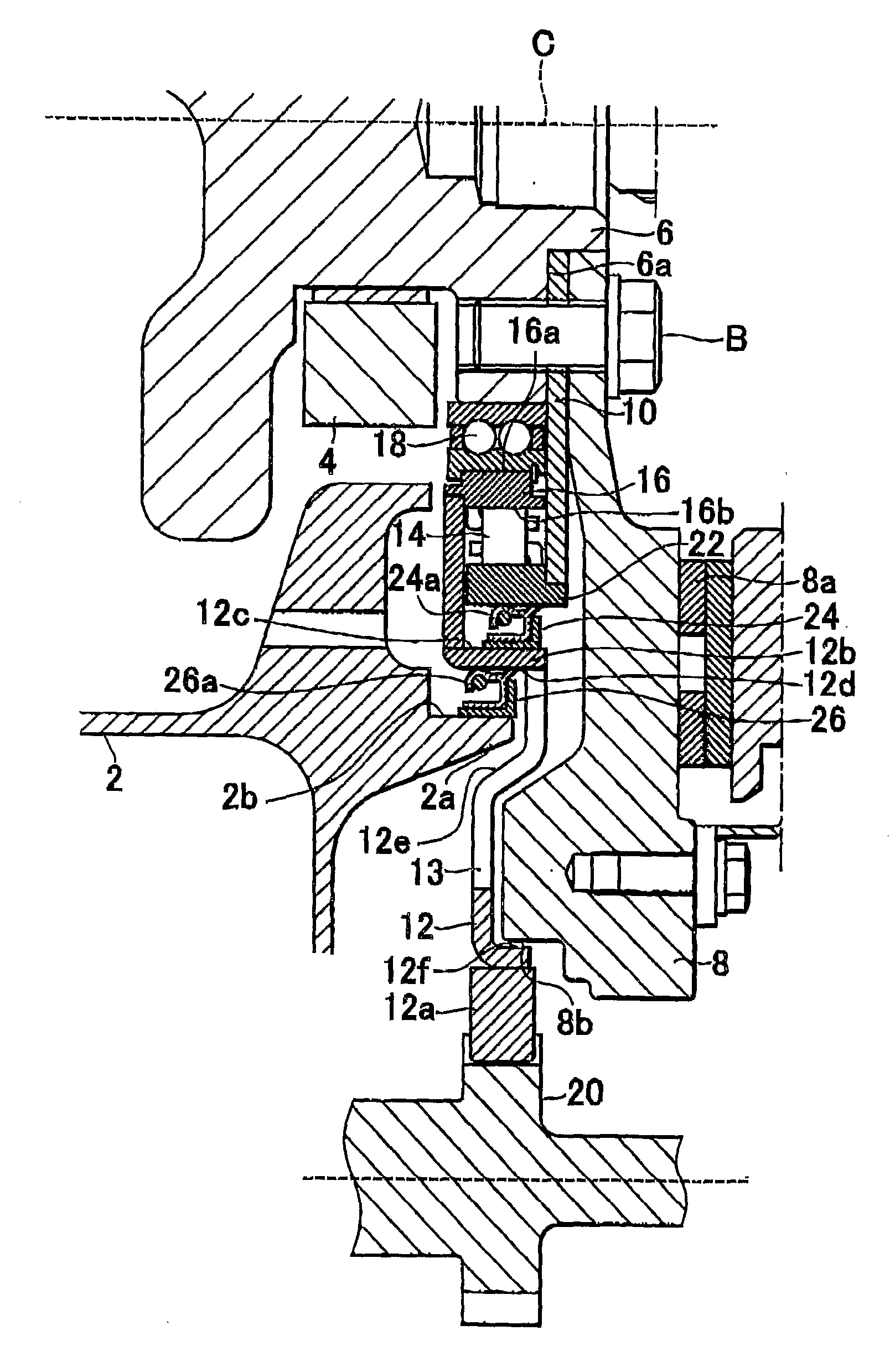 Startup Torque Transmitting Mechanism of an Internal Combustion Engine