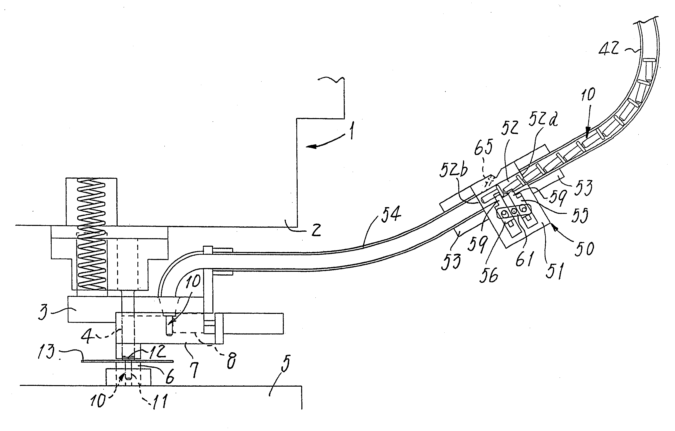 Head type male screw sending and separating feeding apparatus