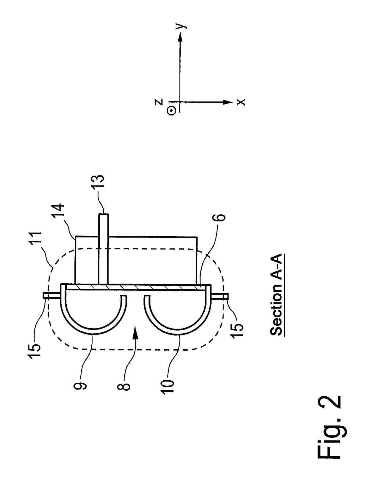 Contact device mechanically mountable and electrically connectable on a printed circuit board by a fastening portion for receipt of an external plug element