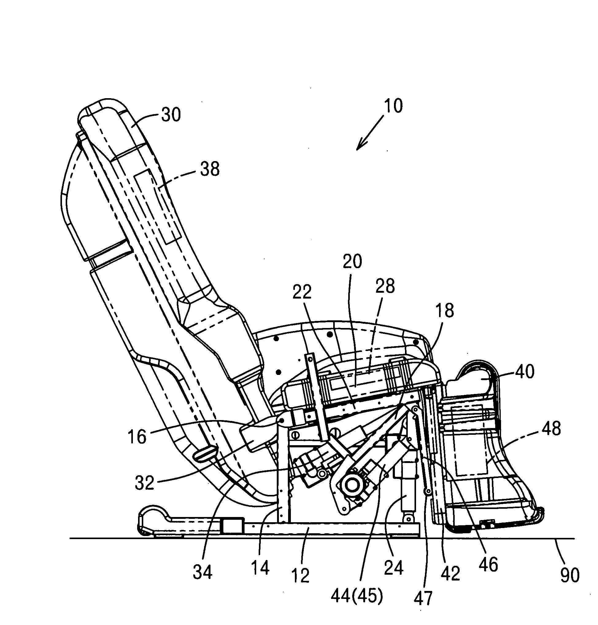 Massage machine of chair type