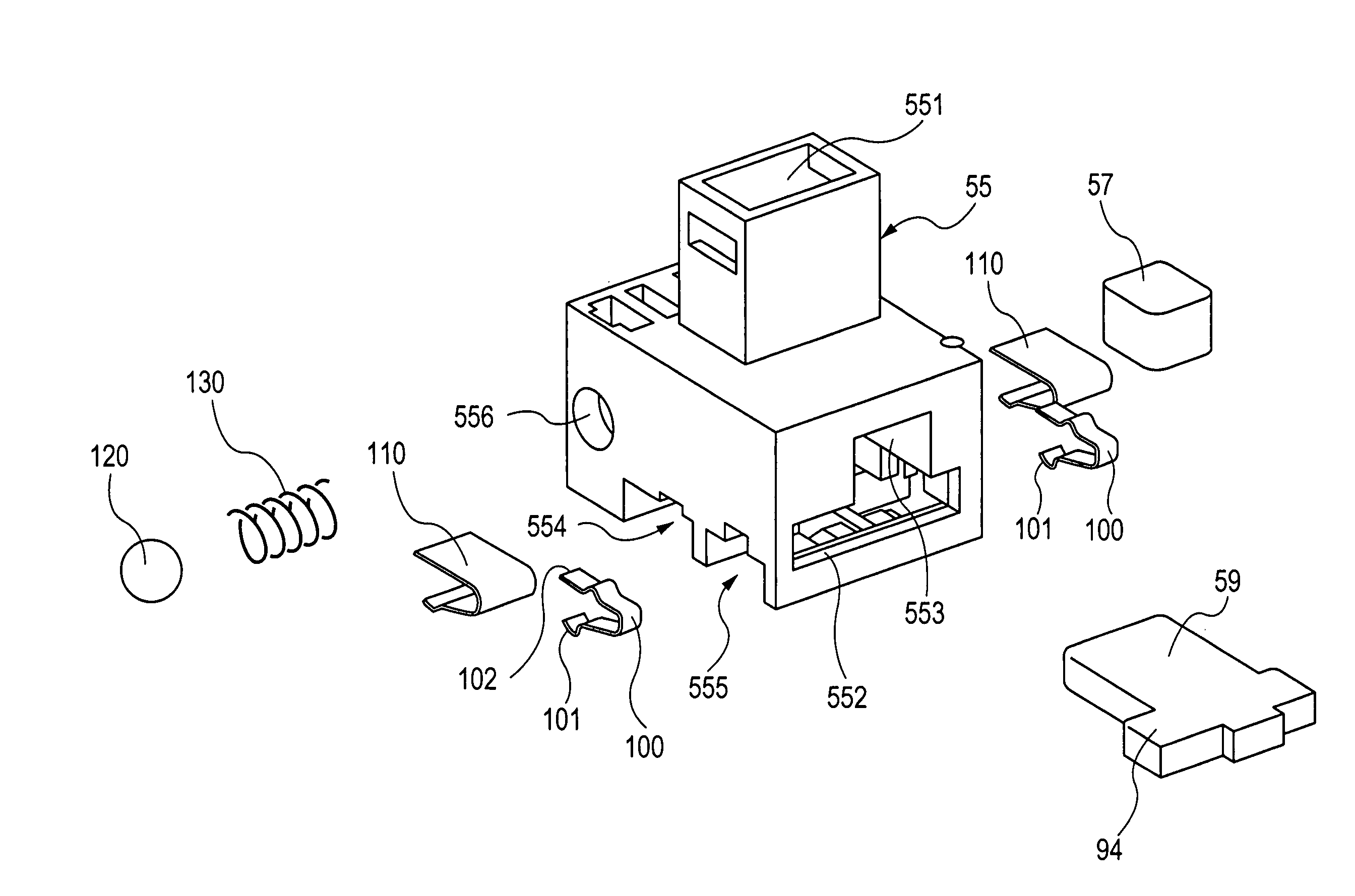 Electric part with illumination having an illuminating member movable integrally with an operating member and being superior in assembleability