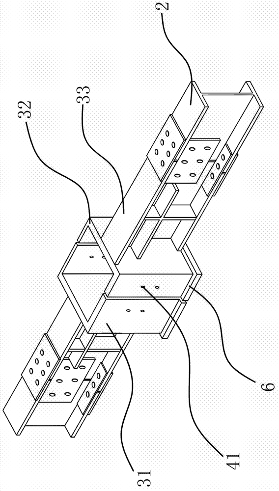 Connection joint of concrete column and steel beam