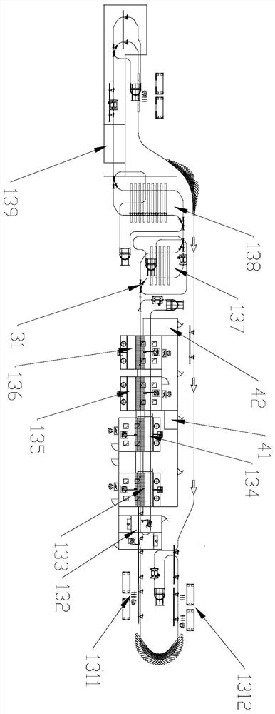 Accumulation type intelligent conveying and spraying production line and spraying process for billiard table