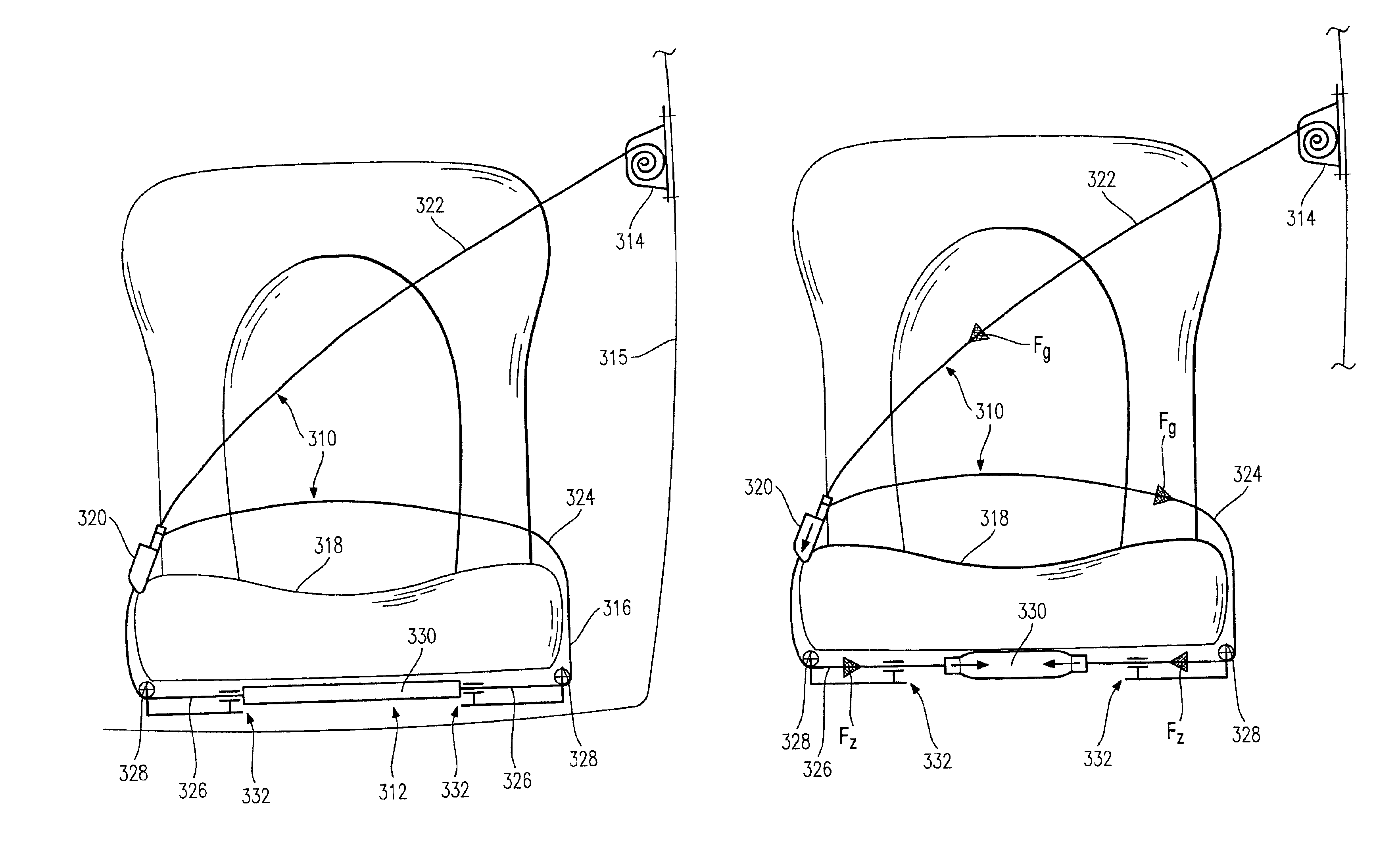 Actuating device for a safety means