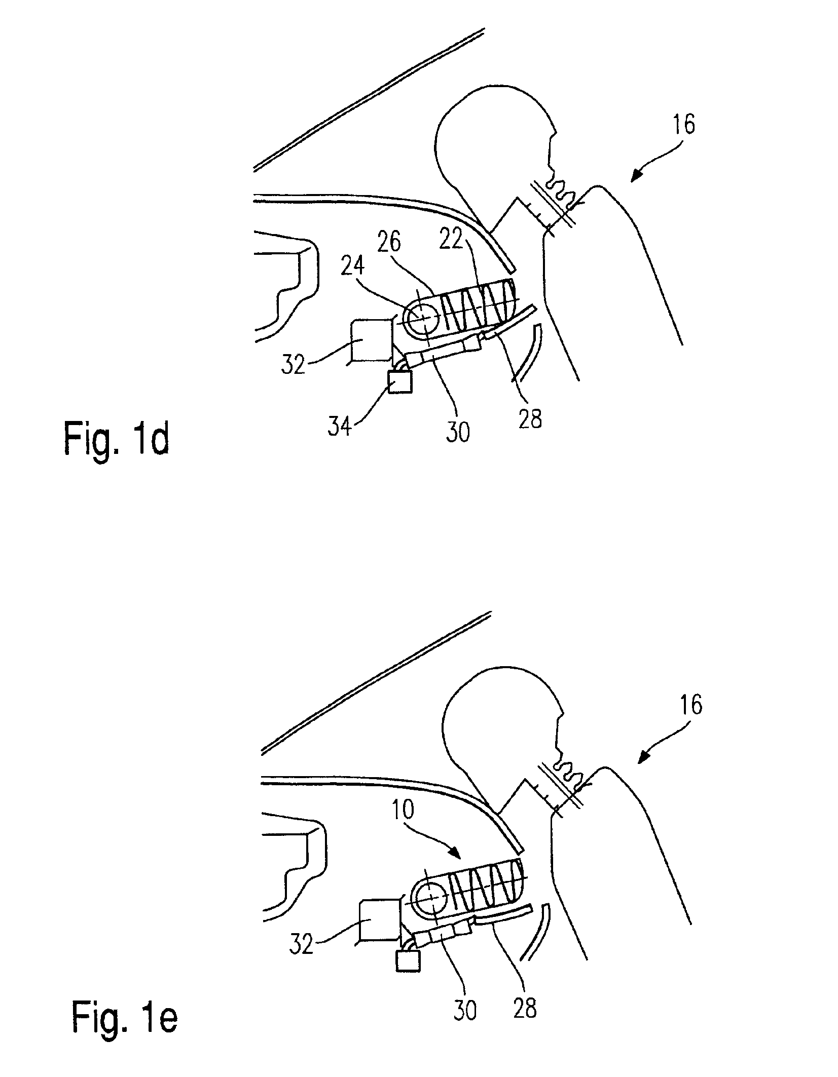 Actuating device for a safety means