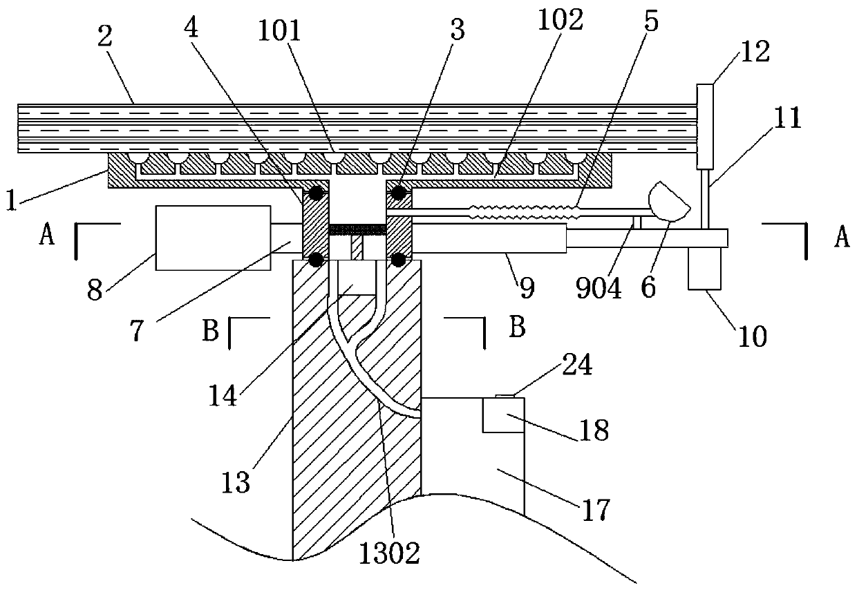 Automatic arc-edge wood board grinding device with grinding degree detection function