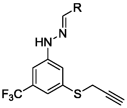 Trifluoromethyl pyrimidine derivatives containing Schiff base structural unit, and preparation method and application thereof