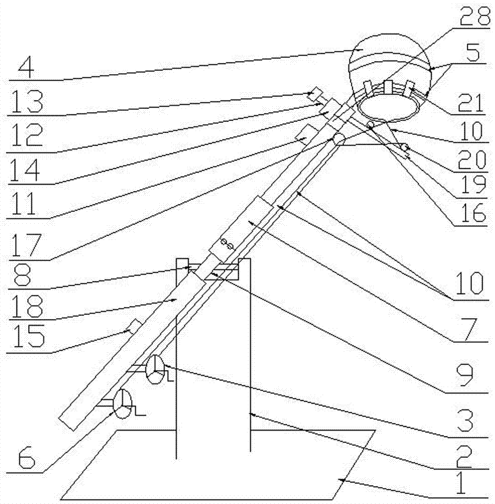 Transmission line de-icing and bird's nest removing device