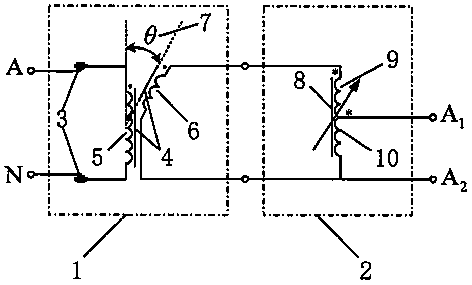 Single-phase or three-phase electromagnetic series power transmission line power flow control topology circuit